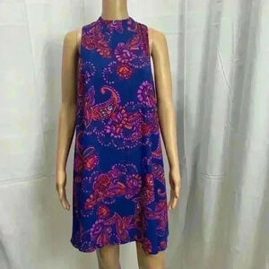 Everly Womens Shift Dress Sz Medium‎ Paisley Sleeveless Floral Vacation Flowy